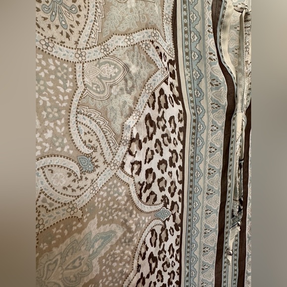 Chicos Womens Multicolor Paisley Drawstring Cape Kimono Poncho Blouse NWOT - Picture 4 of 6